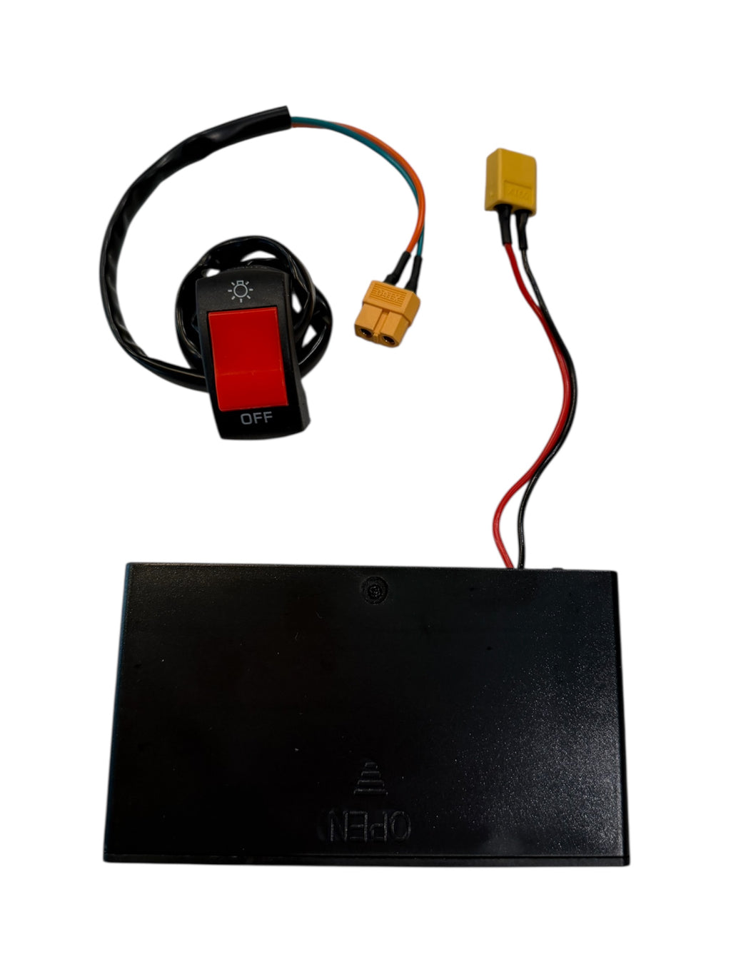 TSR Moto Baja Style Battery Pack E-Bike/E-Moto Light - Compact Battery and LED Light Combo for Electric Vehicles