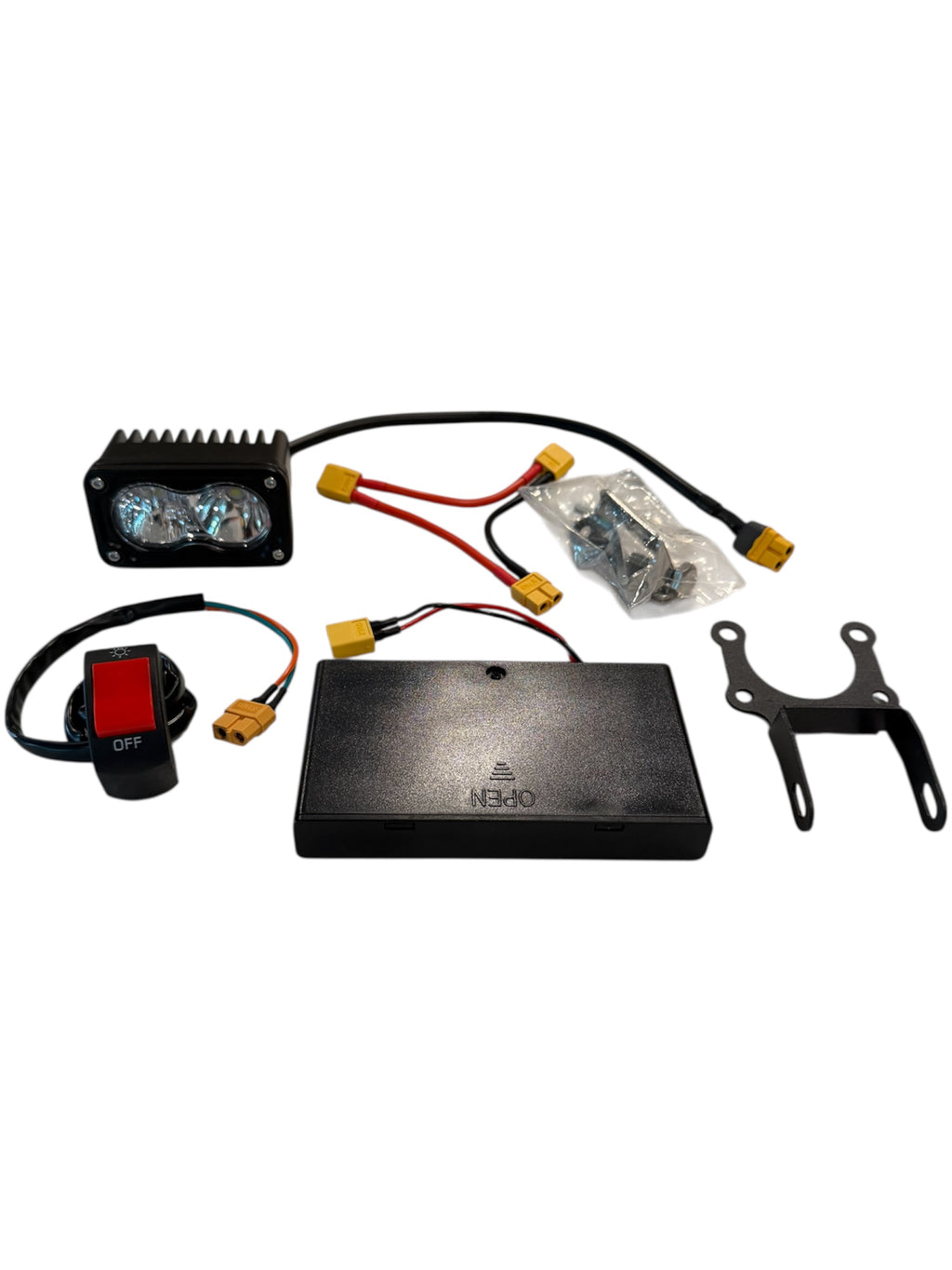 TSR Moto Baja Style Battery Pack E-Bike/E-Moto Light - Compact Battery and LED Light Combo for Electric Vehicles