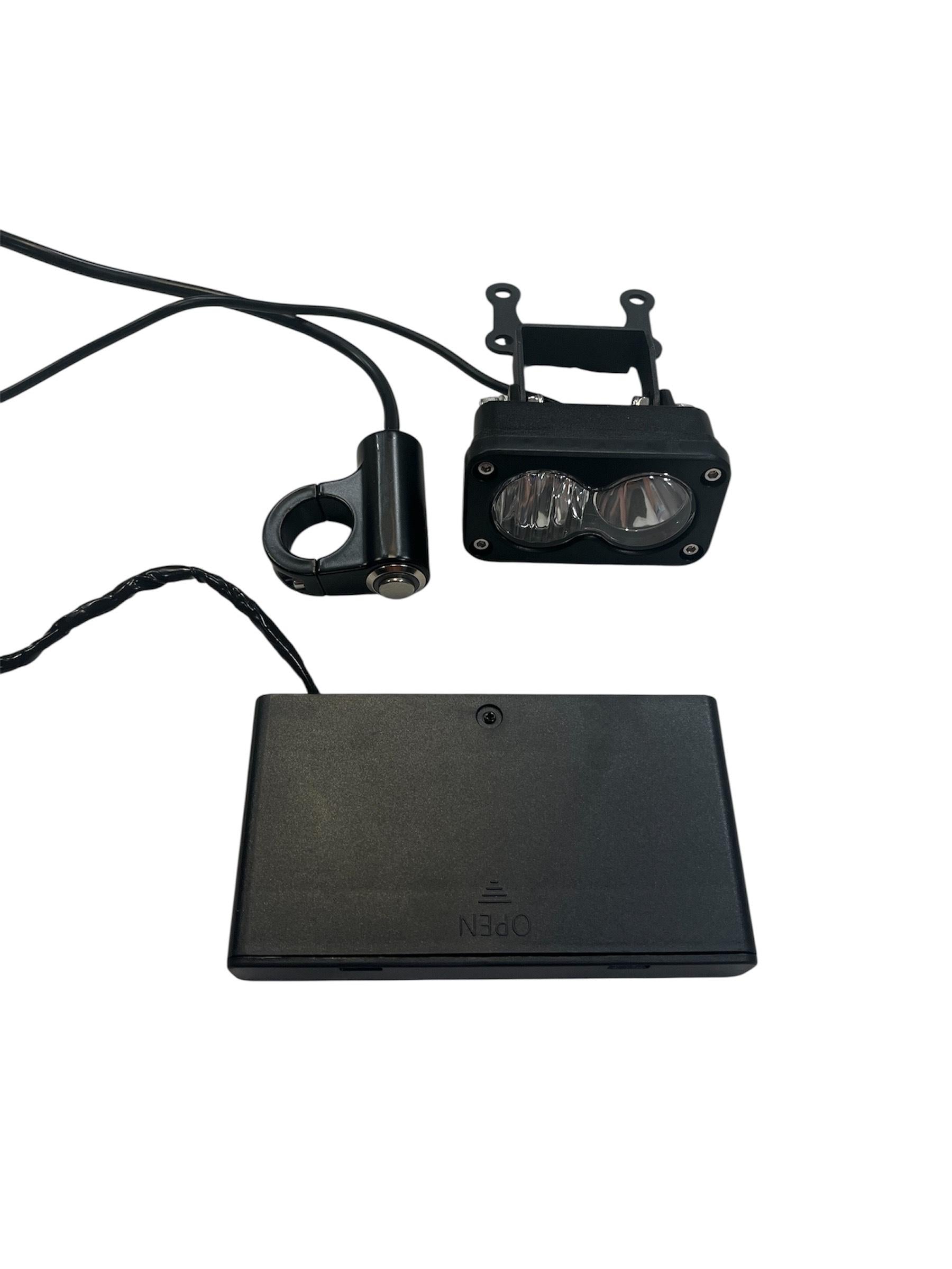 TSR Moto Baja Battery Pack E-Bike/E-Moto Light - Compact Battery and LED Light Combo for Electric Vehicles