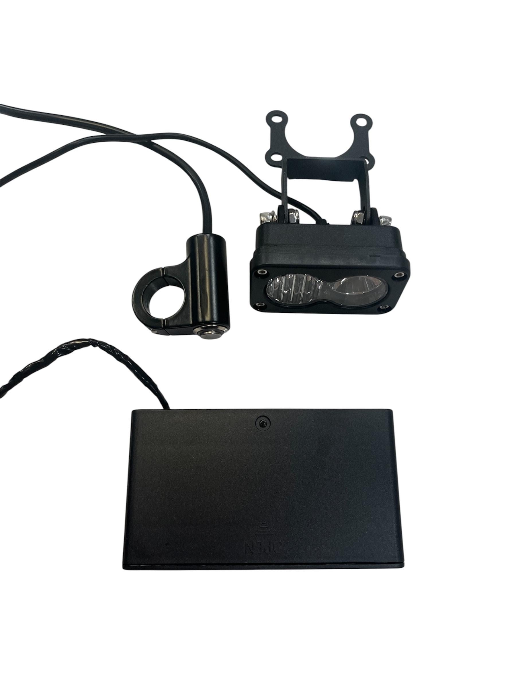 TSR Moto Baja Battery Pack E-Bike/E-Moto Light - Compact Battery and LED Light Combo for Electric Vehicles